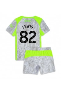 Manchester City Rico Lewis #82 Jalkapallovaatteet Lasten Kolmas peliasu 2025-26 Lyhythihainen (+ Lyhyet housut)